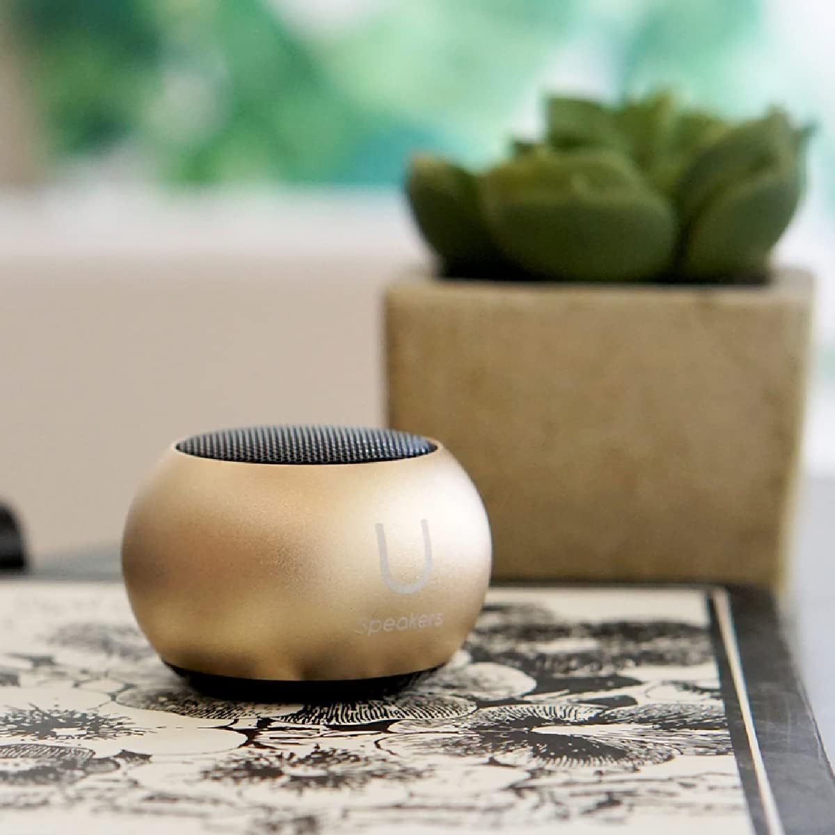 U Speakers Mini Portable Wireless Bluetooth Speaker with Magnetic Base, Mic & Selfie Remote Control Active Lifestyle Travel Home Office Bundle with Coordinating Speaker, Pairing