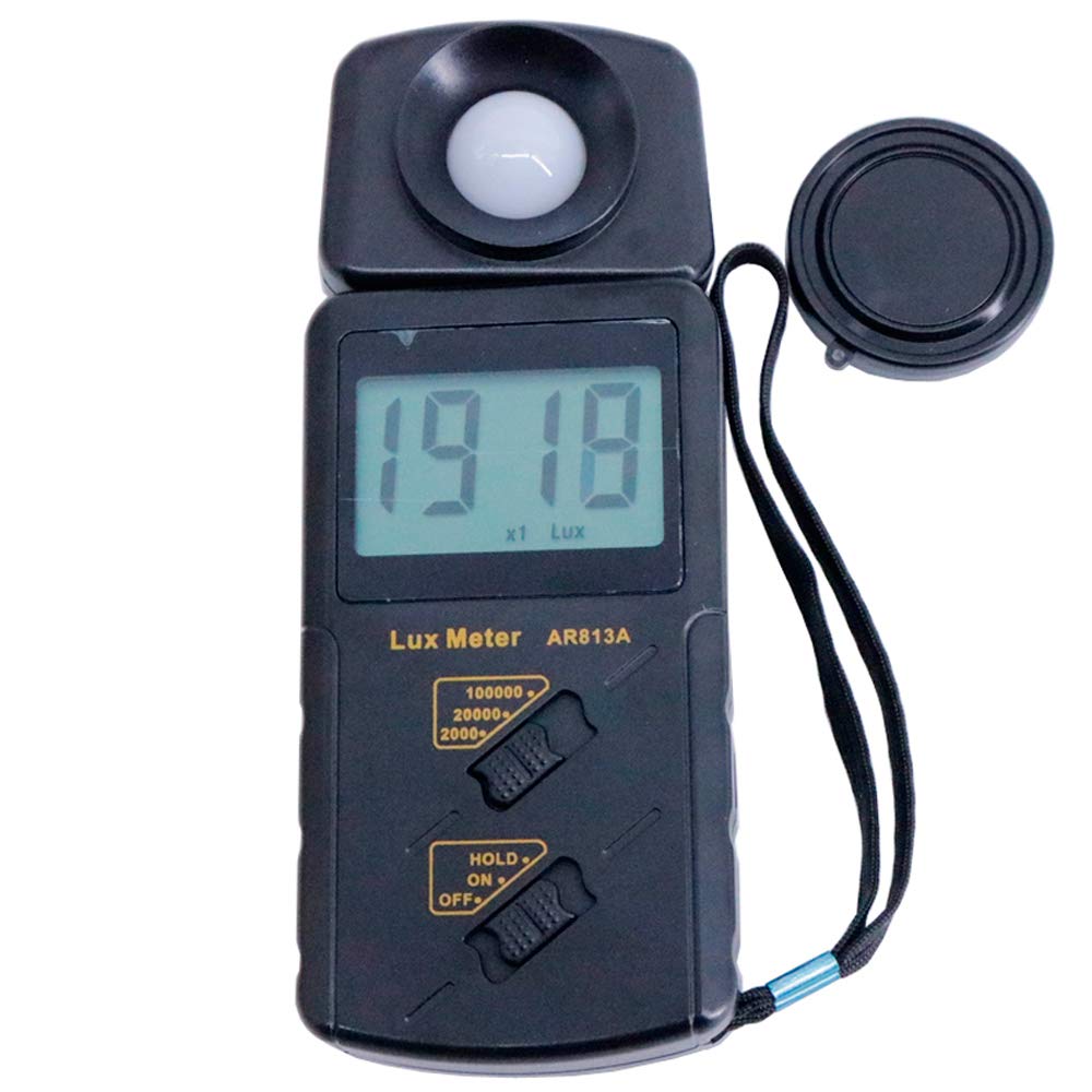 AR813A - Medidor digital de luz con pantalla LCD, iluminómetro, detector de brillo
