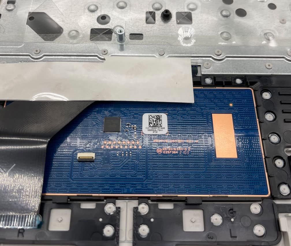 Replacement Upper Case Palmrest for HP 17-by 17T-by 17-CA 17Z-CA 17t-by400 17-by0026cy 17z-ca300 Series Laptop Backlight Keyboard Assembly with ODD Touchpad L92783-001 Natural Silver