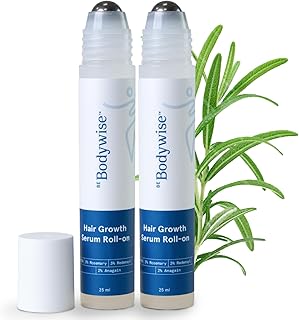 3% Rosemary Hair Serum (Roll On) 50ml | 3% Redensyl, 2% Aminexil & 2% Anagain | Thicker & Stronger Hair Growth | Prevents Hair Fall & Stimulates Hair Follicles | Pack of 2