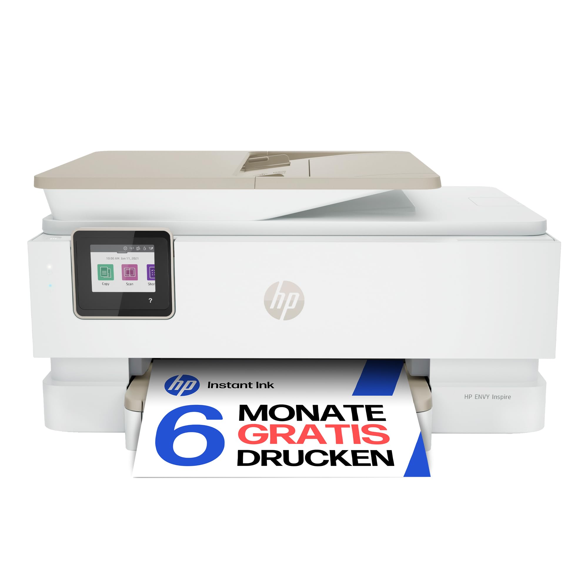 HP Envy Inspire 7920e Multifunktionsdrucker, Tintenstrahldrucker, 6 Monate gratis drucken Instant Ink inklusive, Drucken, Scannen, Kopieren, Fotodruck, ADF, DIN A4, WLAN, Airprint