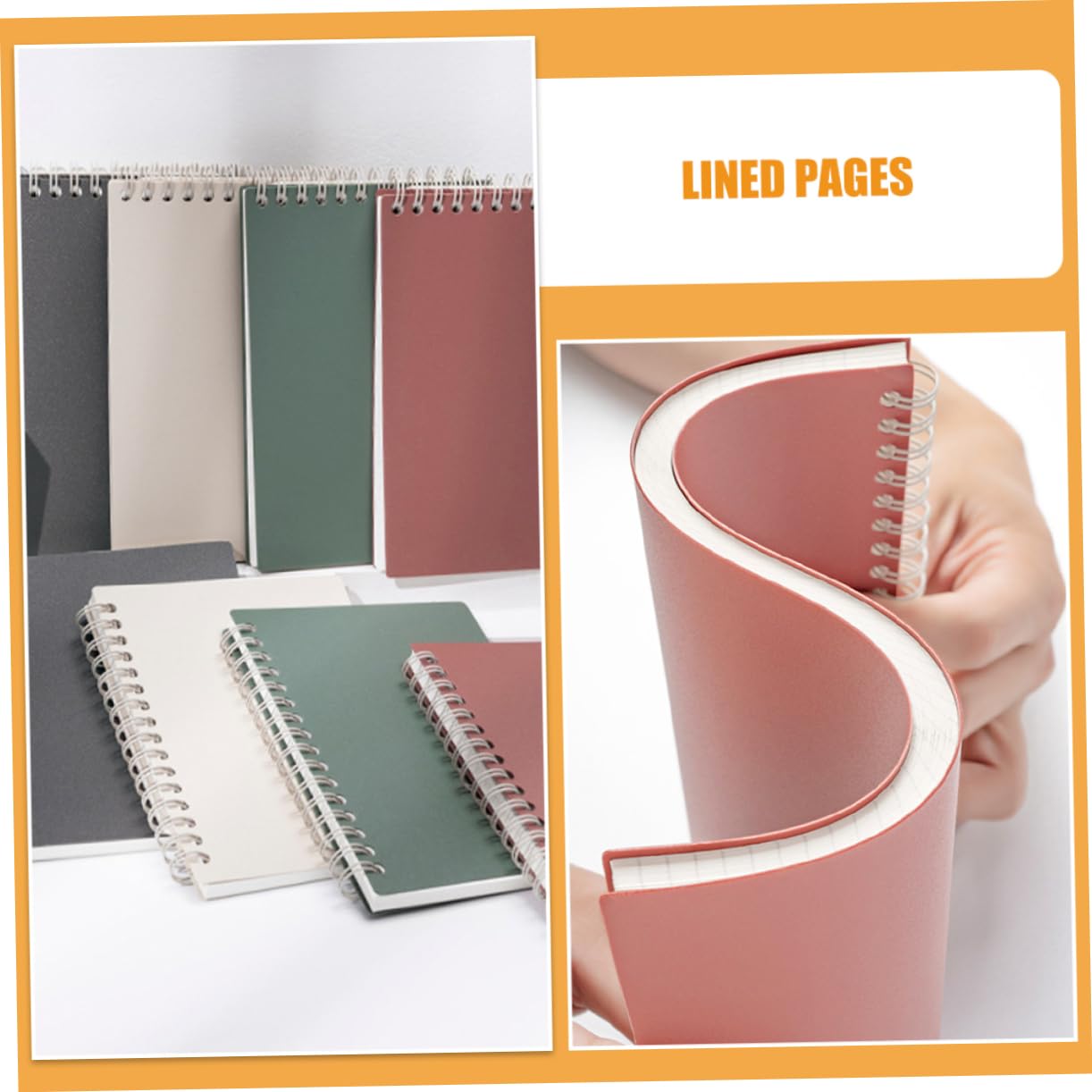 HOMSFOU 10pezzi Quaderni Con Chiusura Scatto Design Minimalista Per Scuola Con Pagine Righe Facile Trasportare e Usare