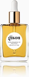 Gisou Honey Infused Hair Oil Mini - Hydrating & Frizz Control Treatment with Mirsalehi Honey, Adds Shine & Heat Protectant for All Hair Types, 0.7 Fl Oz