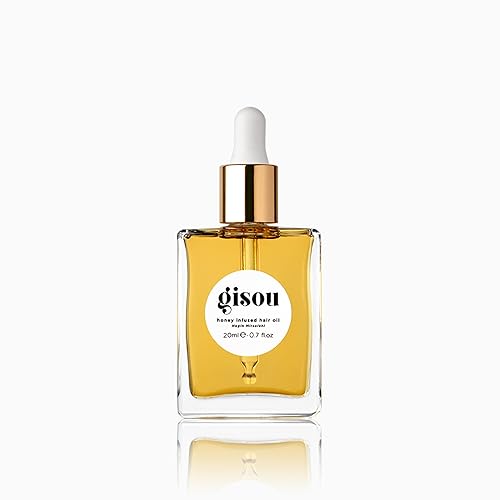 Gisou Honey Infused Hair Oil Mini - Hydrating & Frizz Control Treatment with Mirsalehi Honey, Adds Shine & Heat Protectant for All Hair Types, 0.7 Fl Oz - 0.7 Fl Oz (Pack of 1)