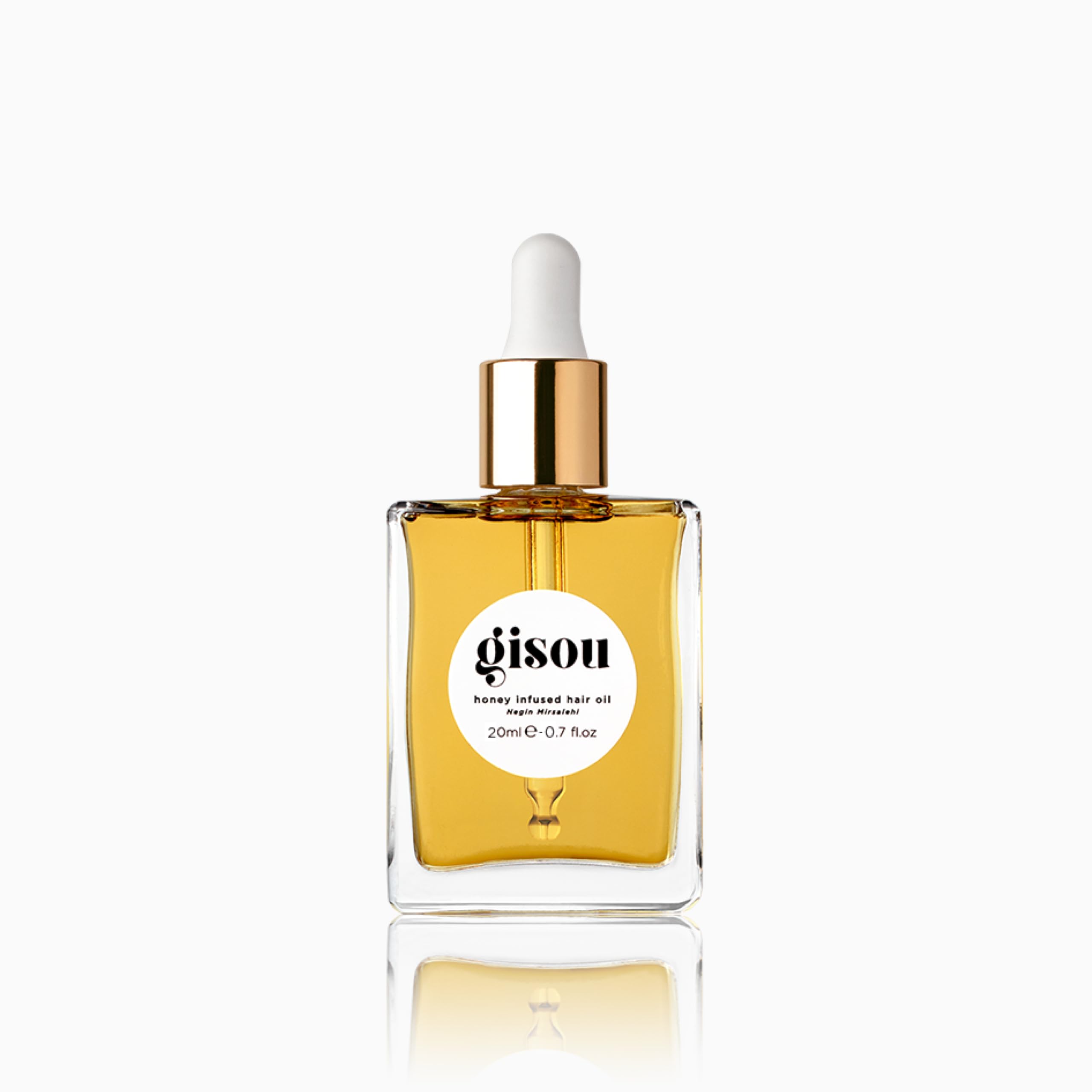 GisouHoney Infused Hair Oil Mini - Hydrating & Frizz Control Treatment with Mirsalehi Honey, Adds Shine & Heat Protectant for All Hair Types, 0.7 Fl Oz