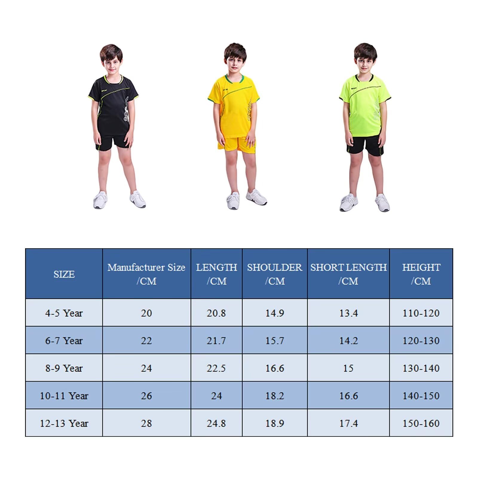 Maglia Calcio Bambino, Set di Maglie per Bambini, Kit Allenamento Calcio Tuta Calcio, T-Shirt da Calcio e Pantaloncini Sportiva da Bambini