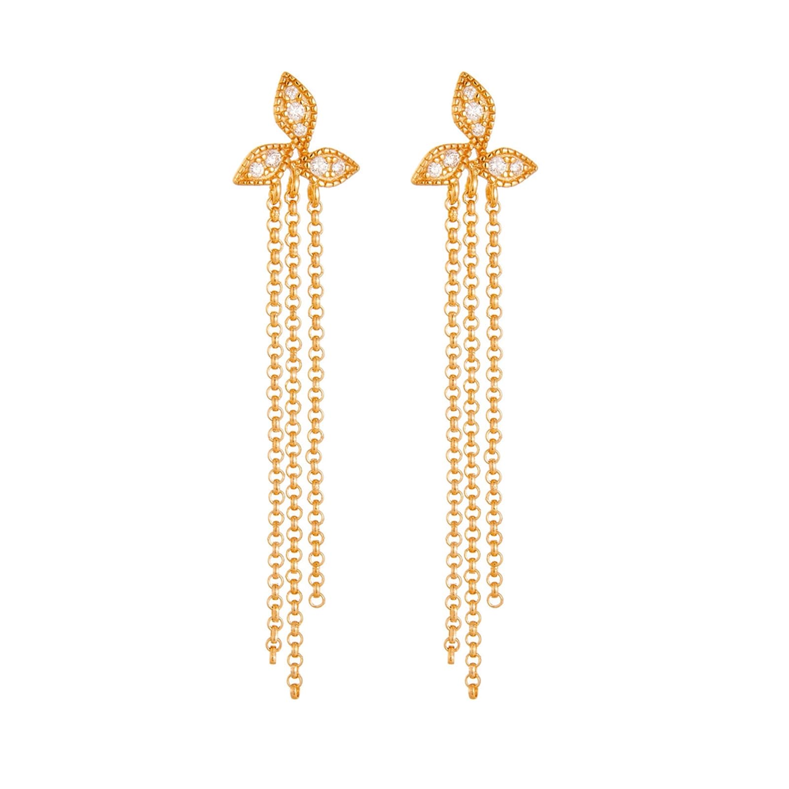 Pendientes de gota Oro rosa Mujer