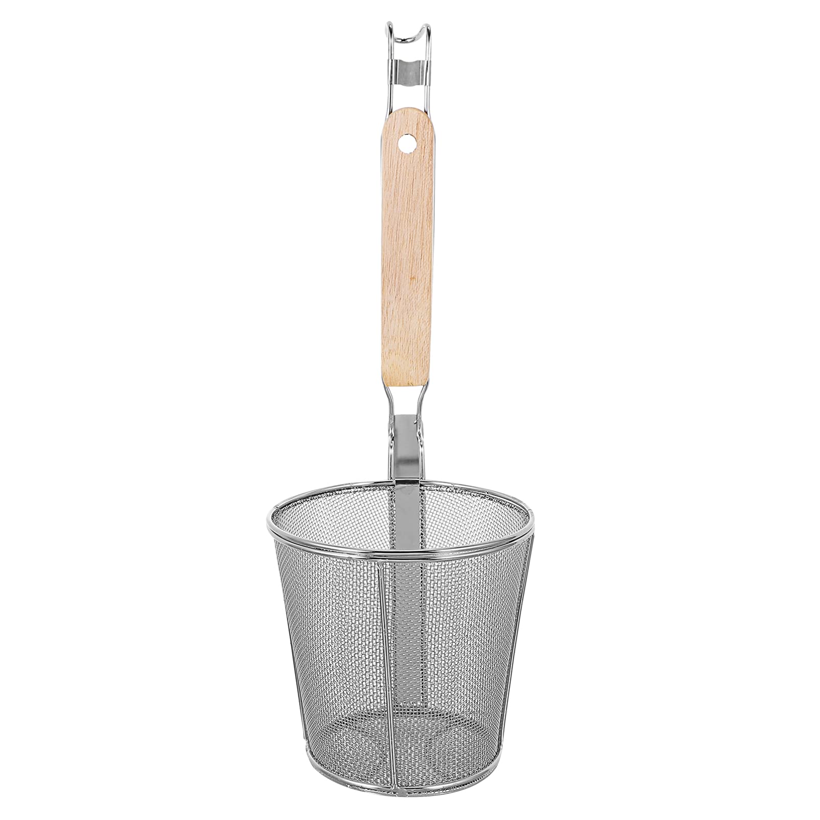 HEMOTON Cuillère Écumoire En Acier Inoxydable Avec Poignée En Bois Passoire Profonde Pour Nouilles Et Pâtes Ustensile De Cuisine Pratique Pour Famille Et Restaurant Lot De 3