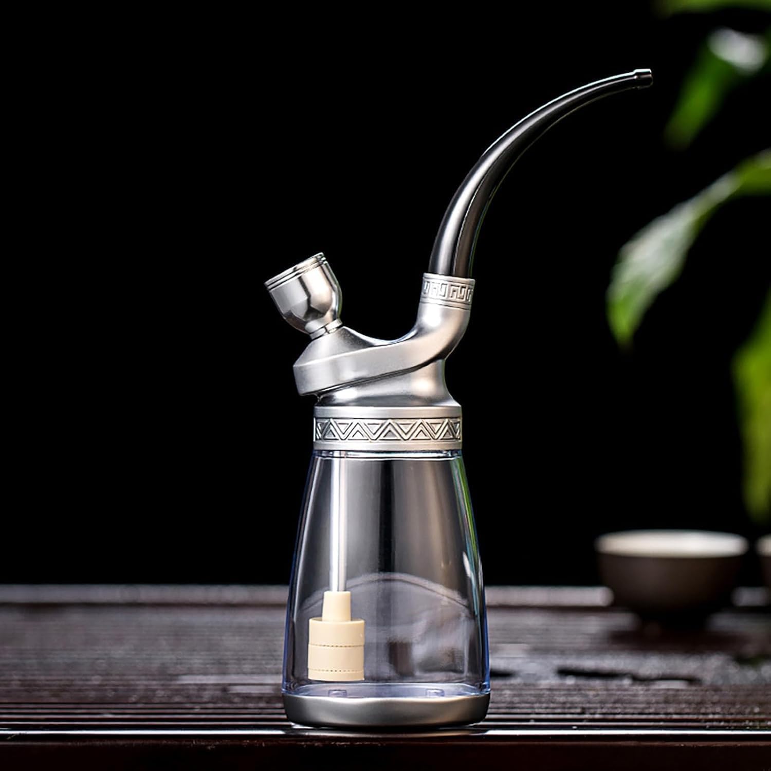 SETSCZY Bong, Glass Bong, Thick Glass Cup Bong, Glass Bottle Smoking Pipe, Water Pipes, Oil Rig Bong Hookah Set, for Smokers,F