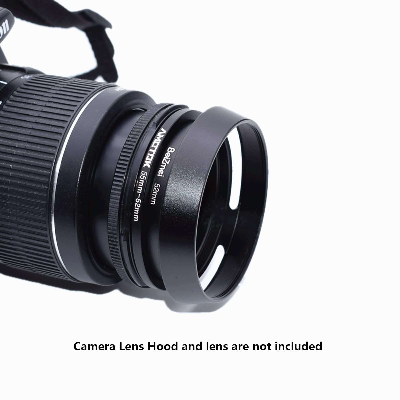 Uxcell 55mm-67mm Metal Step Up Ring, 2 Pack Camera Lens Filter Adapter Ring for Camera Lenses Hood, Black