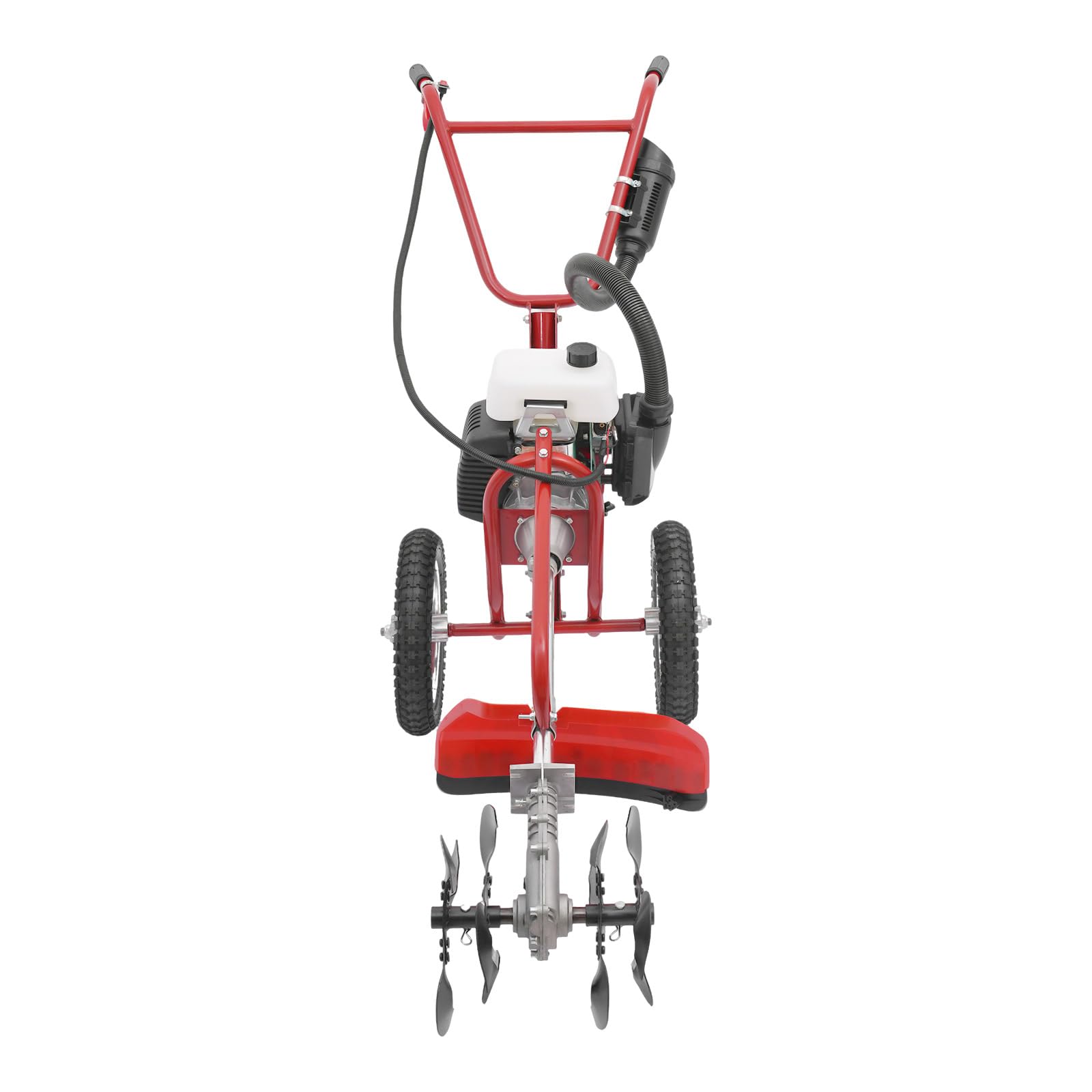 Motoazada Gasolina 63 CC 4 CV Motocultor Gasolina Motor, de 4 Tiempos Cultivador, Micro azada con Profundidad de Cultivo de 10 cm, azada de Suelo, cultivador de siega, labranza