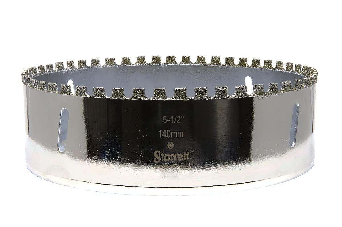 Starrett Diamentowa piła piaskowa - D0512 wiertło ceramiczne i do płytek - do cegły, szkła, marmuru, łupka, kamienia, porcelany - 140 mm