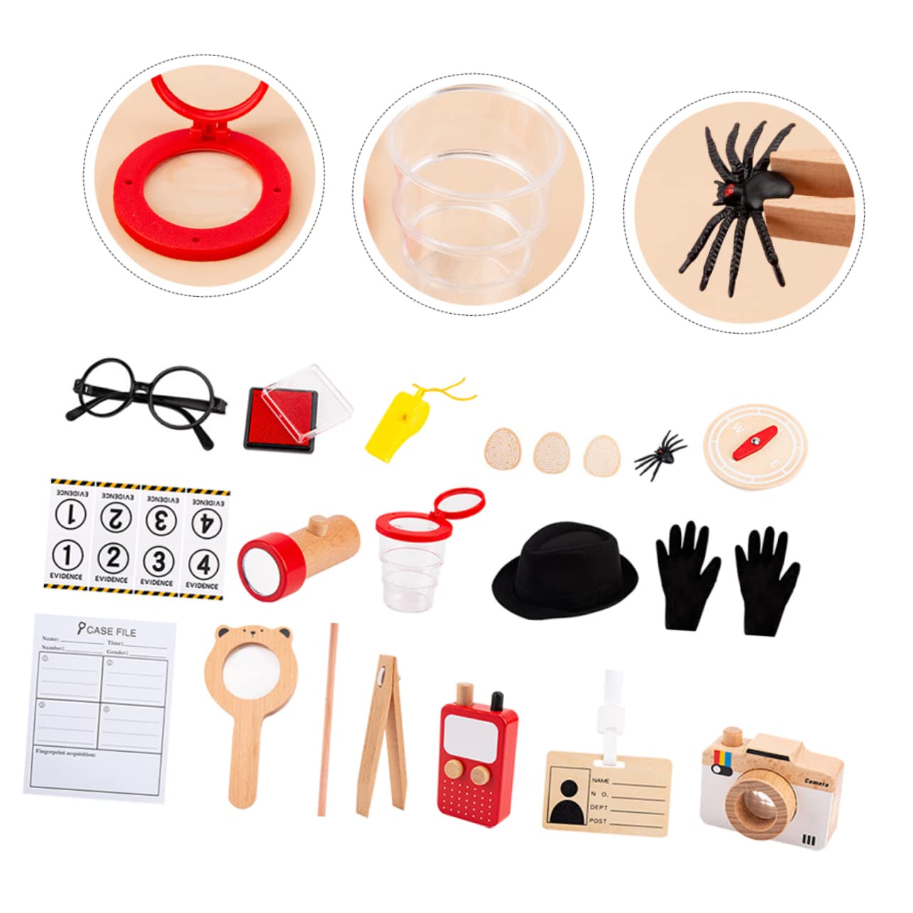 VICASKY 1 set di strumenti da detective per cosplay, per bambini e bambini, giocattolo di ruolo, per prestazioni