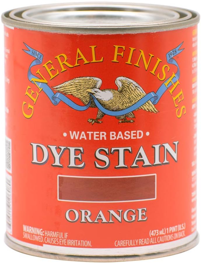General Finishes Water Based Dye, 1 Pint, Orange