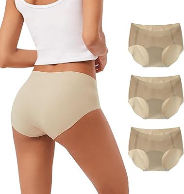 INNERSY Women's Seamless No Show Hipster Panties Invisible Light Underwear 3-Pack