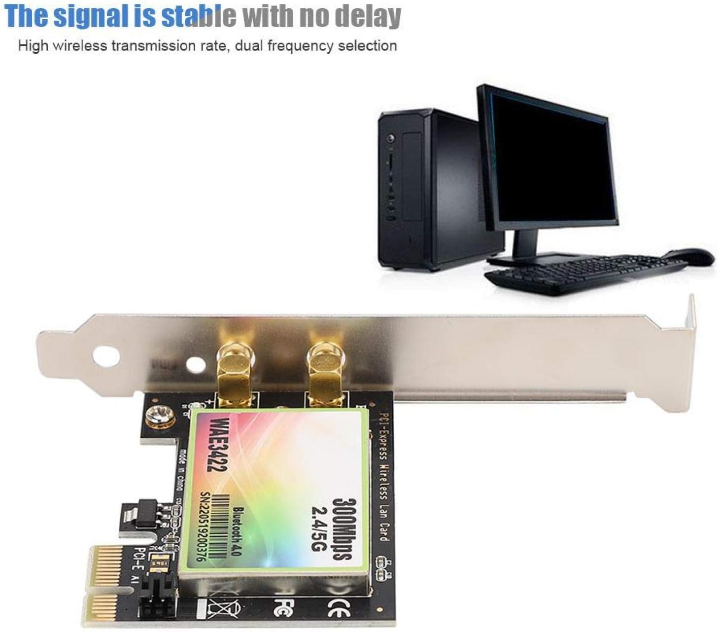 ciciglow 2.4G/5G Dual Band Network Card, Desktop Computer Network Card