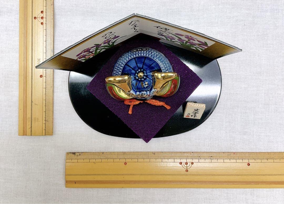 Amazon | 五月飾り染錦出世兜 屏風付き陶器製兜飾り 端午の節句 初節句