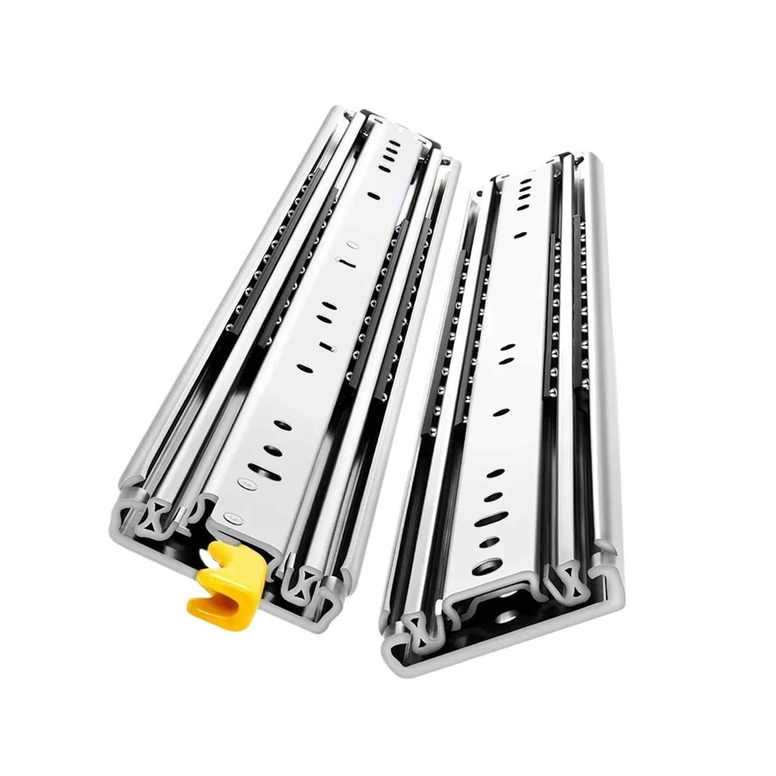 Guías para cajones con cojinetes de bolas montados Diapositiva Resistente Del Cajón De La Extensión Completa Montada Lateral Ancho 76mm(18in(450mm))