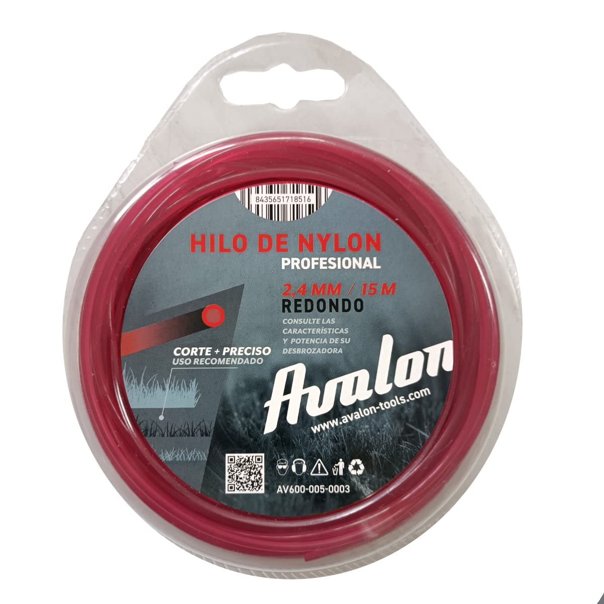 Avalon Trimmerfaden – 4,5 Mm Quadratisch, 70 M, Für Motorsensen & Rasentrimmer, Scharf Für Hohes Gras