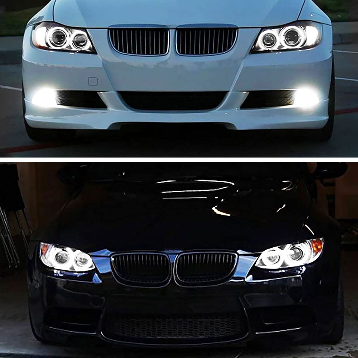 2Pcs Angel Eyes CANbus 80W LED Lampadine per Indicatori Errori per E90 E91 Serie 3 2005-2008 Super Bianca