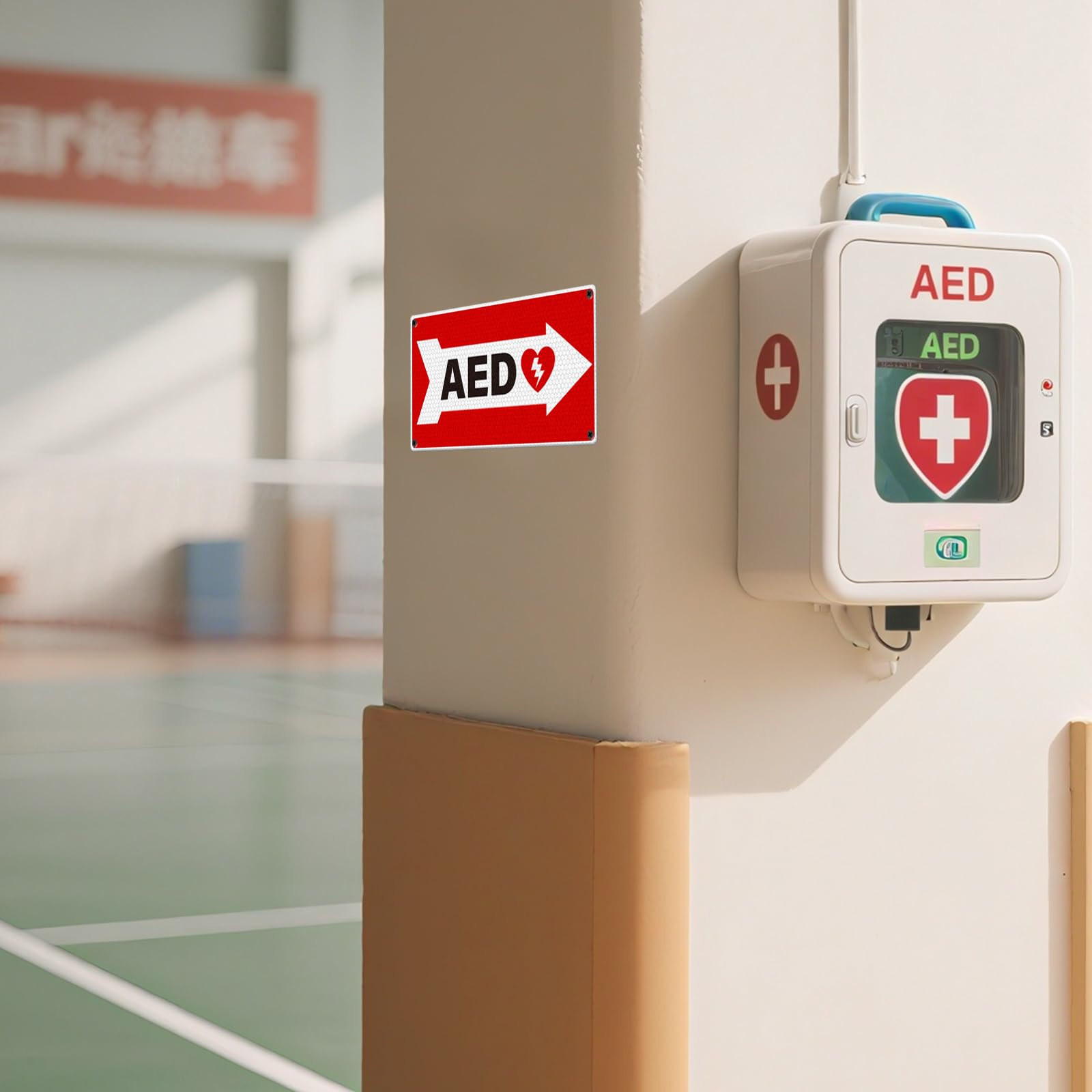 AED Panneau flèche droite 25,4 x 12,7 cm