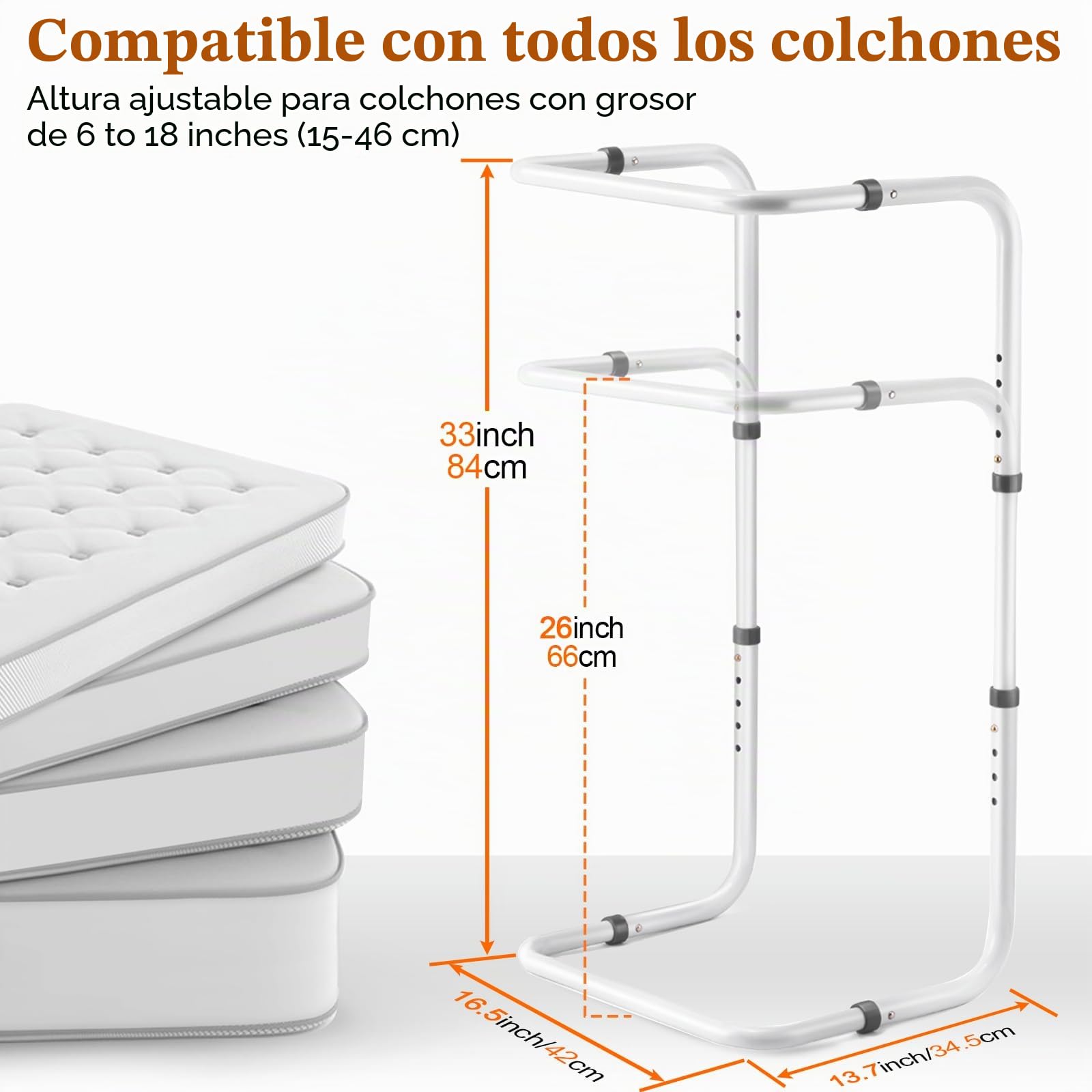 DePango Elevador de Manta para Pies, Elevador de Manta de Aleación de Aluminio para Pie Dedos Pierna Rodilla Tobillo Recuperación Post Cirugía, 4 Clips Incluidos