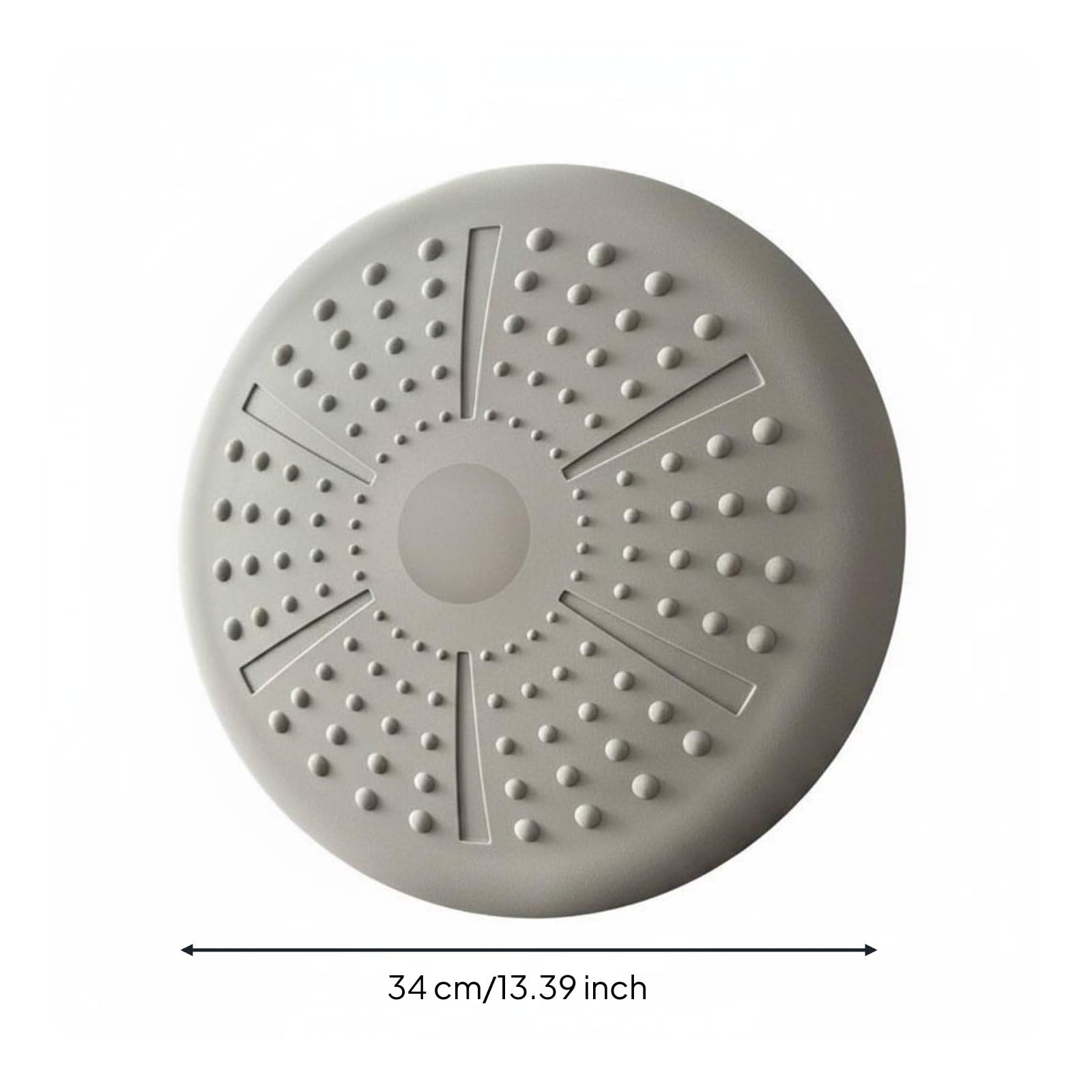 de Equilibrio Cojín de Estabilidad Disco Proprioceptivo Almohadilla de Balance con Relieve Antideslizante y Dureza, Gris, Gris Claro, 34CM