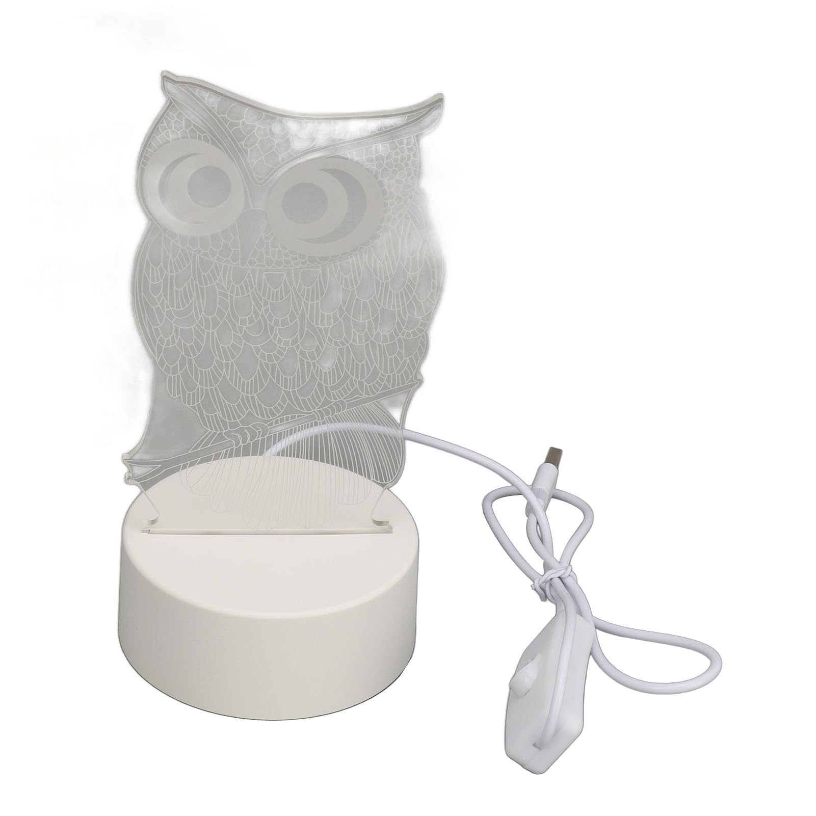 Amazon.co.jp: デスクトップ装飾ライト、プラスチック DC5V 3D