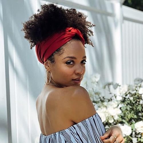 Miniatura 2 de DRESHOW Paquete de 8 diademas para mujer con envoltura de cabeza vintage estilo bohemio accesorios para el cabello elásticos trenzados