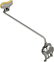 Vista 1 de Yibuy Saxofón Plata Marzo Lira Saxofón Soprano Clip Varilla recta longitud 8.268 in