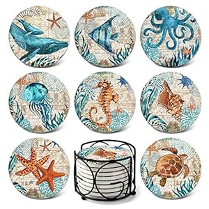 Teivio Absorbing Stone Sea Keramik Untersetzer Set