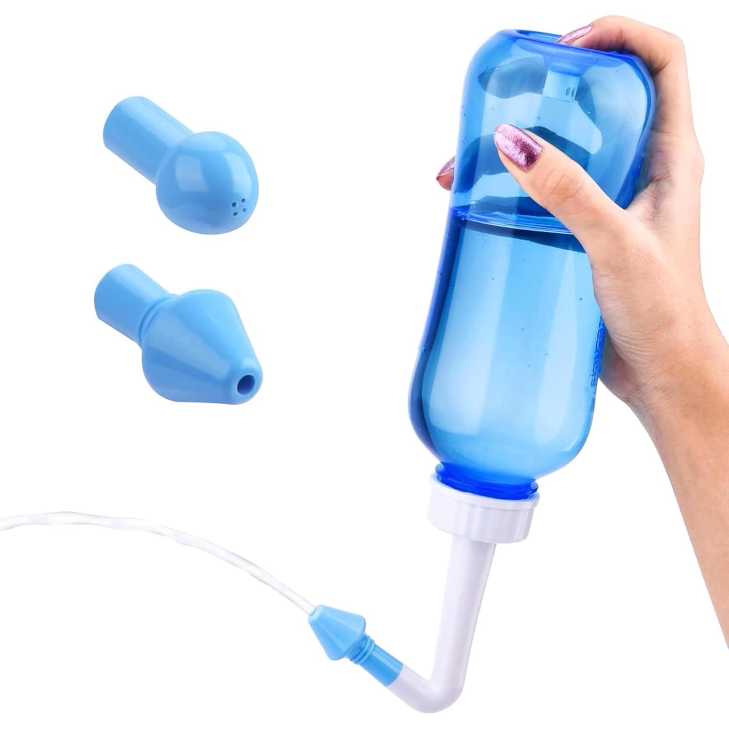 TOPSELLERS Neti Pot Sinus Rinse Bottle - Nose Wash Cleaner with Pressure Rinse for Adults & Kids, BPA-Free, 300ML Capacity (1)-image-28