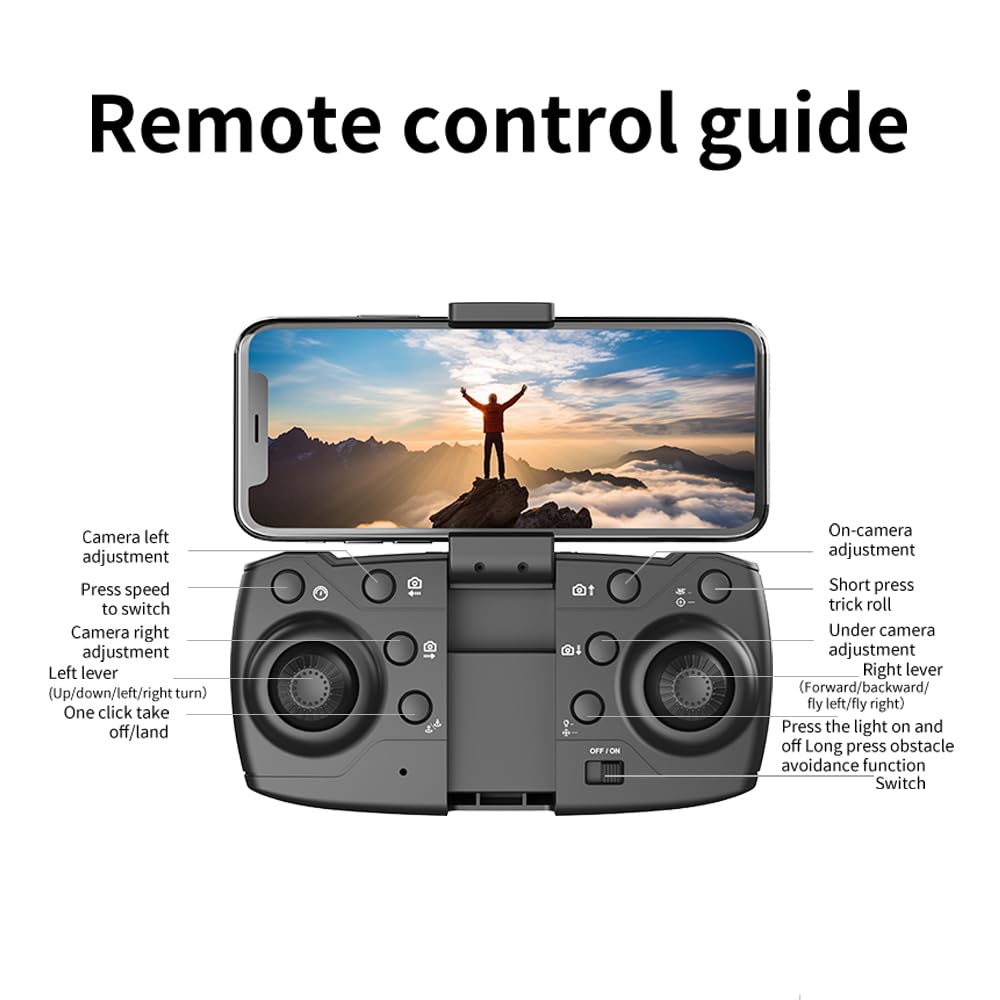 F168 Drone con Tripla Fotocamera HD, Motori Brushless, OAS Evitamento Ostacoli 360°, EIS Anti-Sballottamento, Batteria 2200mAh - Drone Pieghevole con Custodia