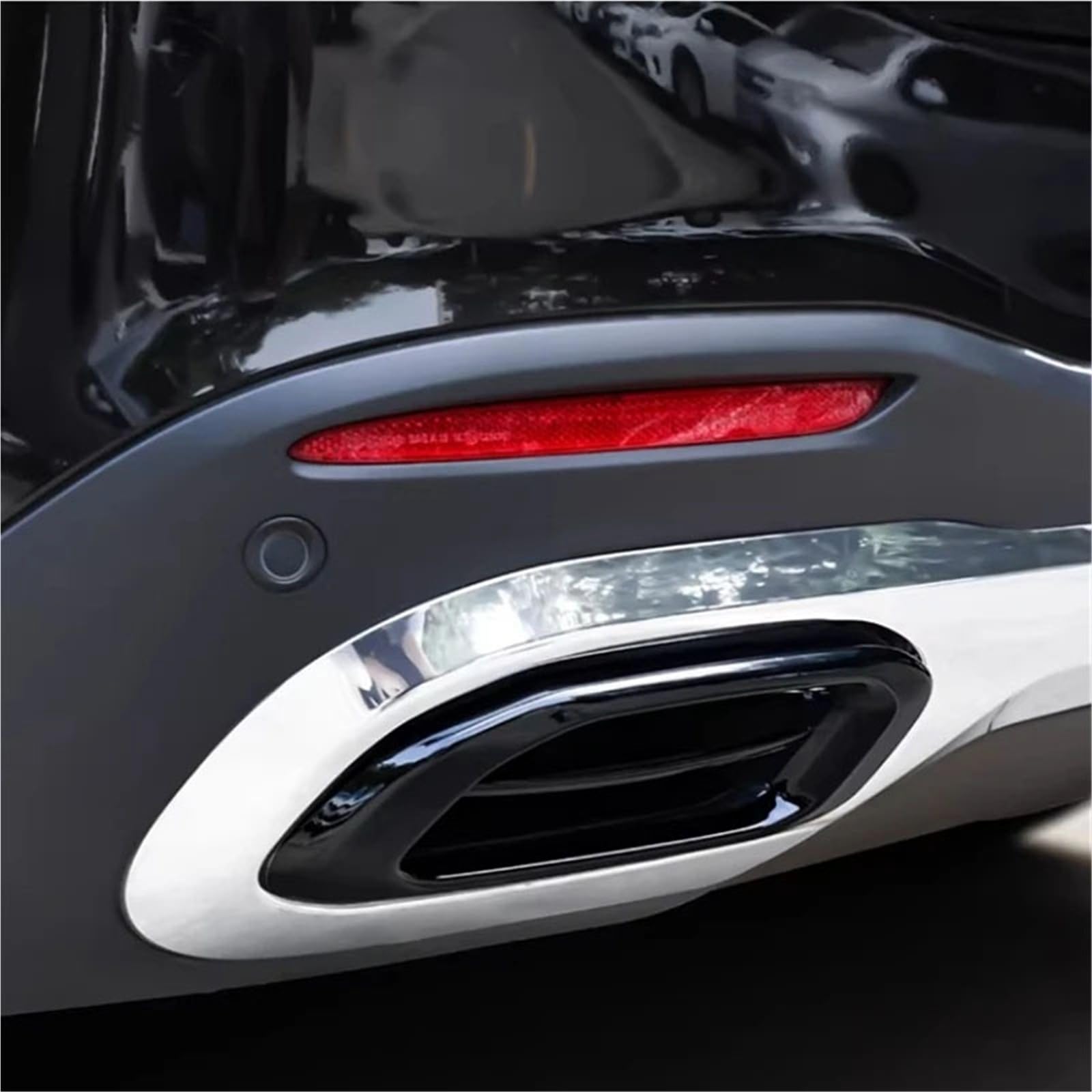 2 Sztuk Car Styling Końcówka Tłumika Rury Wydechowej Tylna Pokrywa Gardła Kompatybilny Z GLE GLS Klasa W167 V167 X167 2020 + Akcesoria(Black)