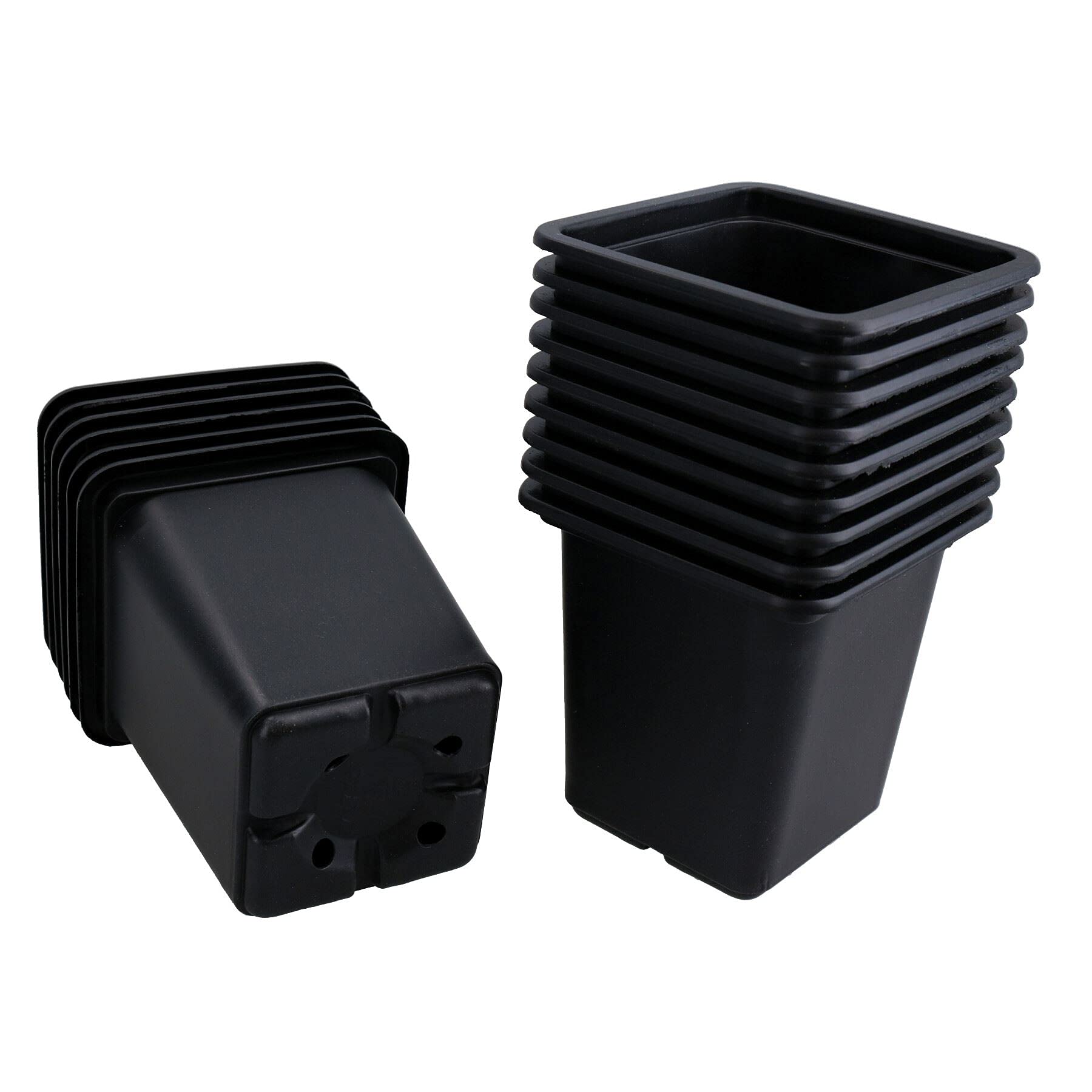 AB Tools Mini Plastic Plant Flower Seeds Pots Pot 7cm Square Garden Trays 15pcs
