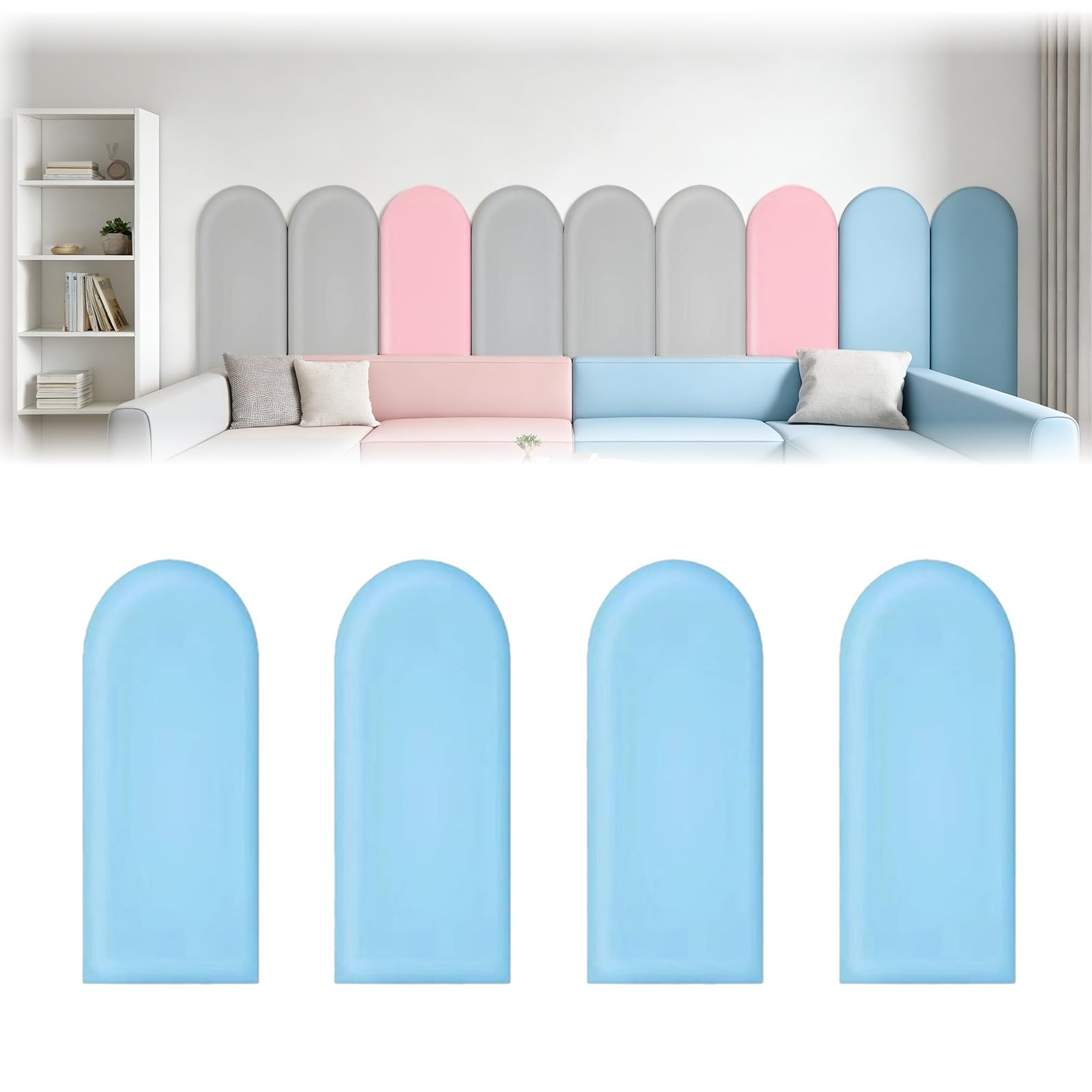 Paneles de pared 3D anticolisiones impermeables para proteger a los ni&ntilde;os de golpes en la cama