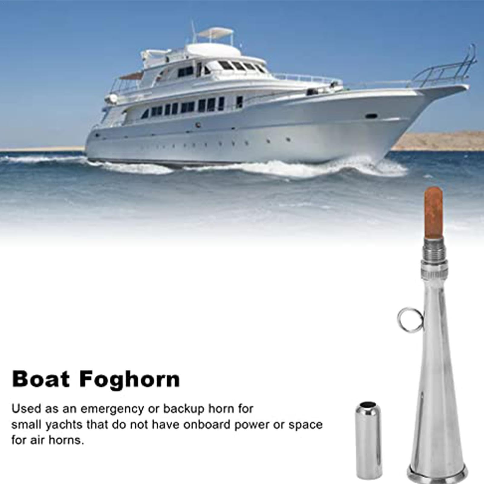 Handheld Marine Horn | Loud Sound Signal | Boating Safety Accessory, Horn, wielofunkcyjny róg powietrza, Easy-To-Use Foghorn, Survival Gear Horn, Compact Marine Signal