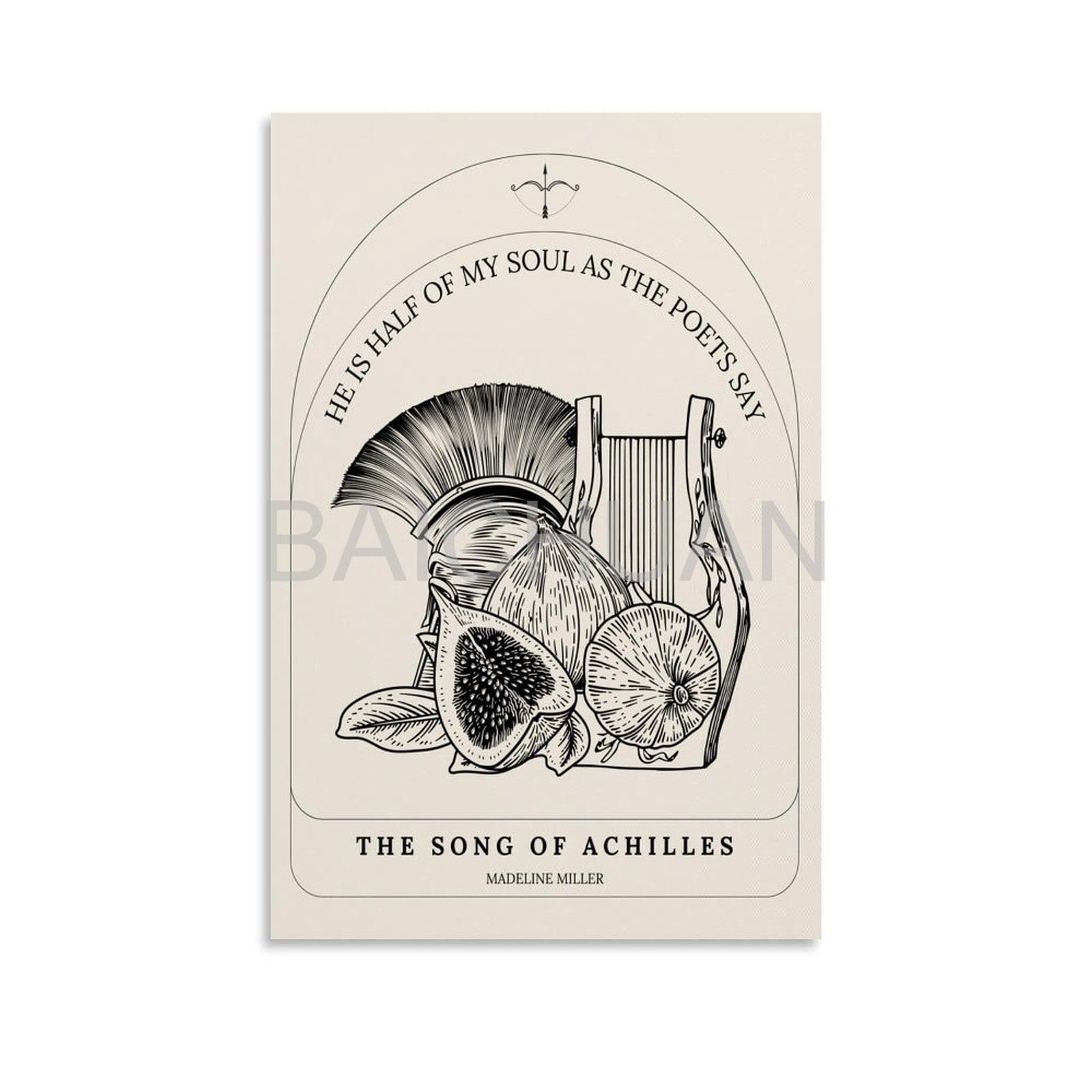 Madeline Miller The Song of Achilles Book Poster3 Canvas Painting Posters And Prints Wall Art Pictures for Living Room Bedroom Decor 16x24inch(40x60cm) Unframe-style