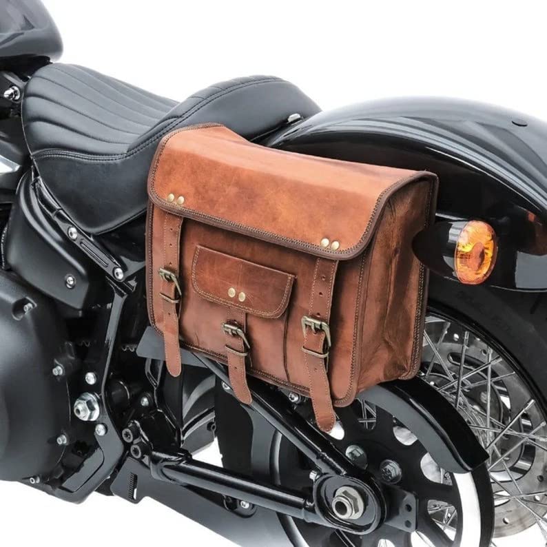 Amazon | CraftShades本革ハンドメイドオートバイサイドバッグ