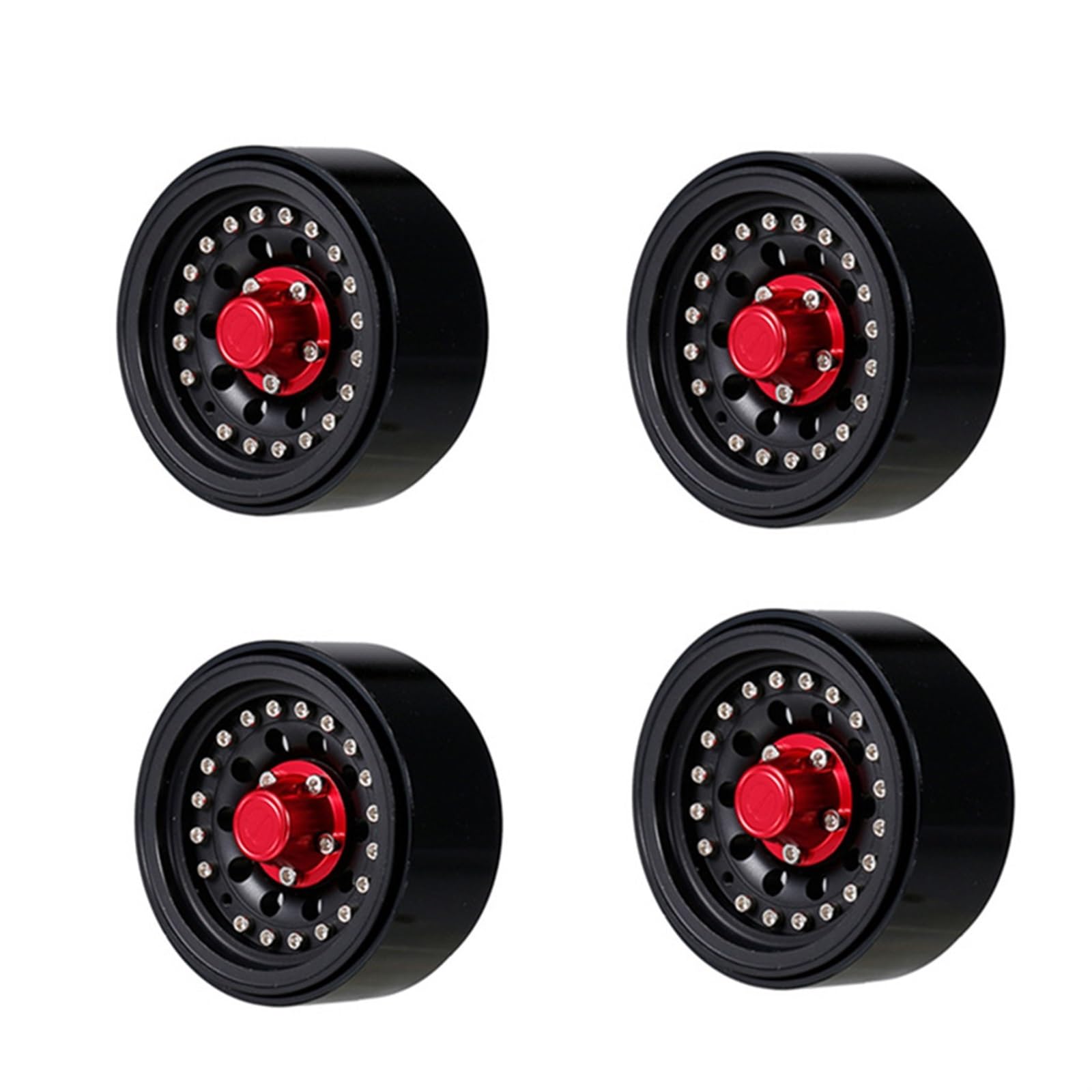 Compatible avec Hsp pour Redcat pour Traxxa pour Tamiya pour pour Axial 4 Pièces 1,9 Pouces Moyeu De Jante De Roue À Billes en Métal 1/10 RC Voiture sur Chenilles RC Pneus Jante