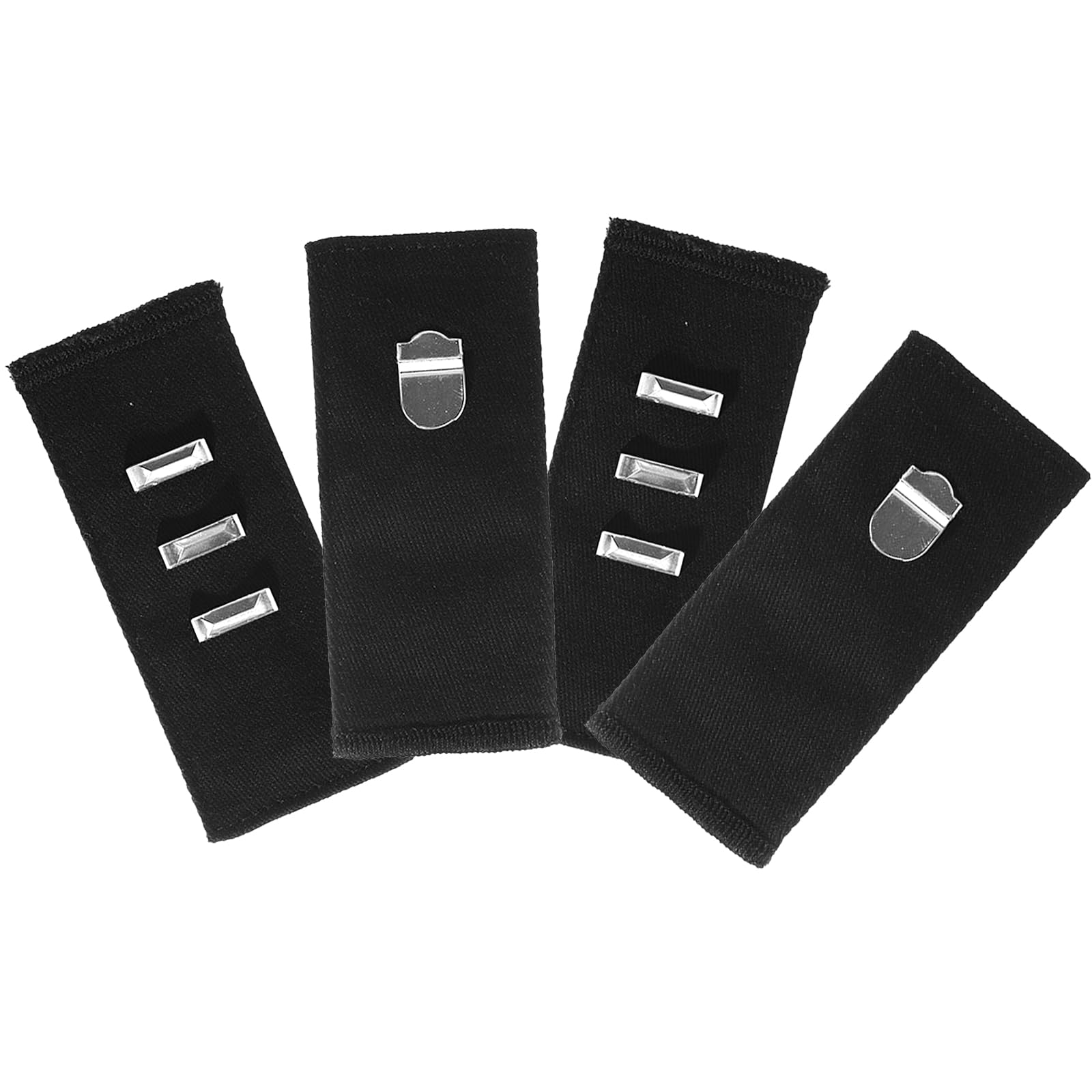 Strrng Men's Black 4 Pcs Waistband Extender, Waist Extender For Trousers, With Metal Hook Adjustable Extenders For Jeans, No Sew Trouser Extenders For And Wo, For Pants, Jeans, Skirts, Trousers