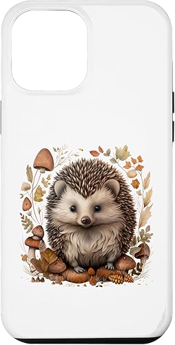 iPhone 12 Pro Max Cottagecore Graphic & Cute Hedgehog Hedgehog Forest Leaves Case