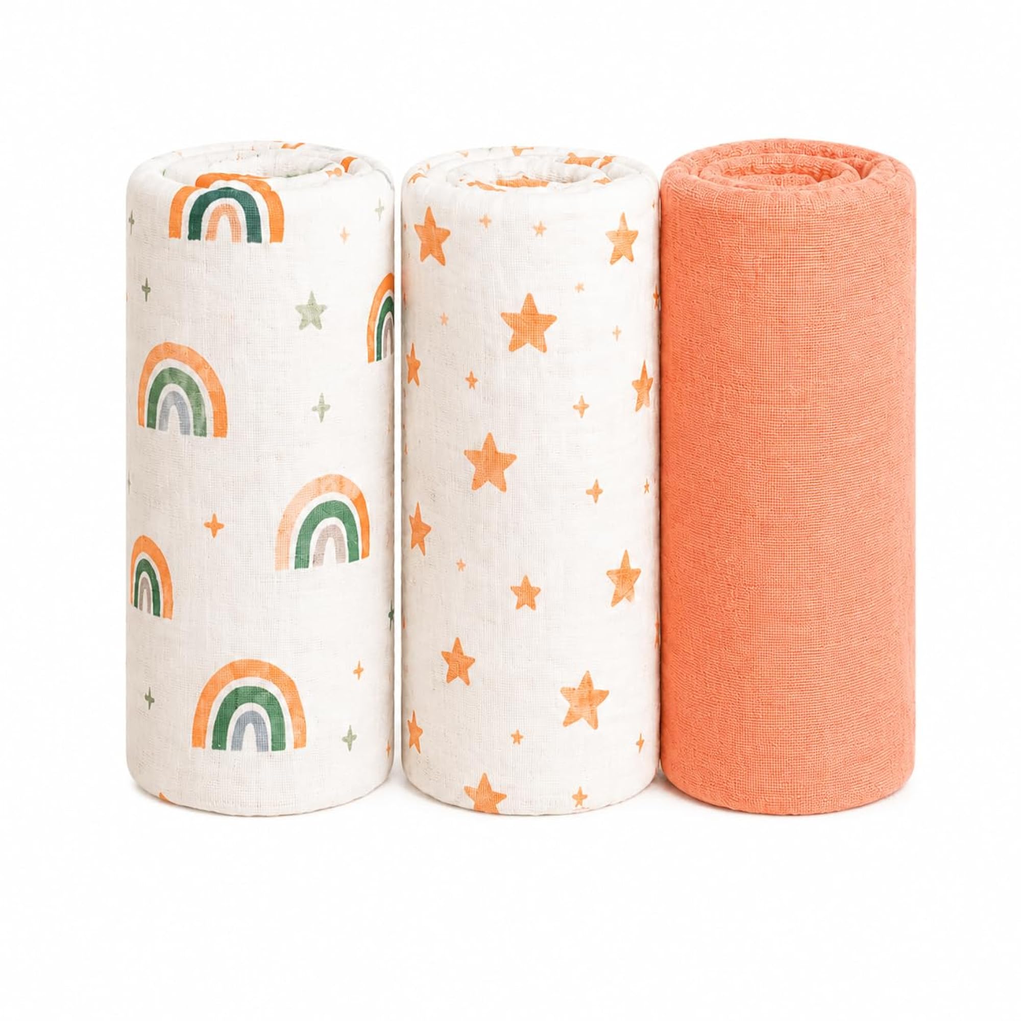 Blue Moon Muslin Swaddle Blanket for New Born, Multicolor