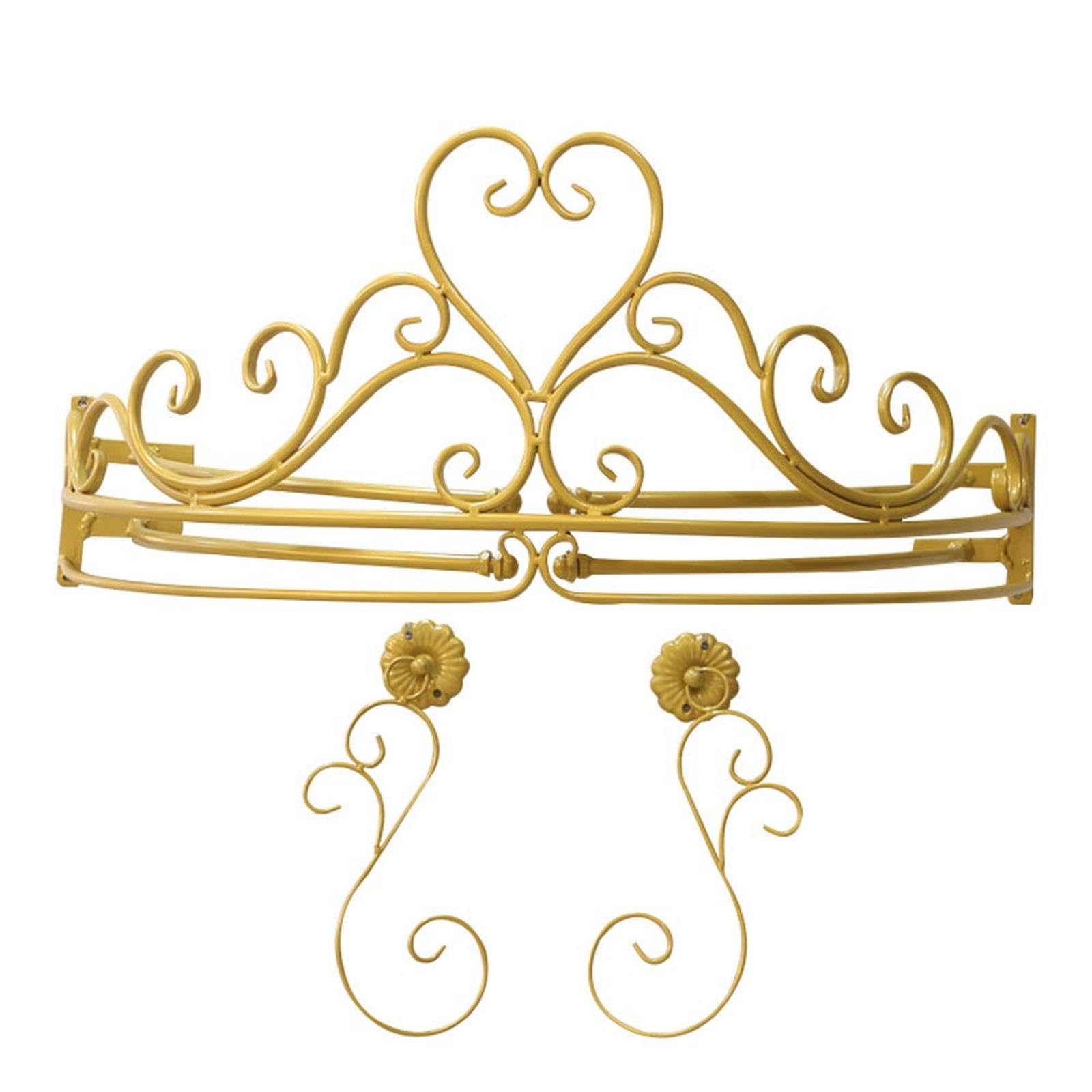 Baldaquin de Lit avec Couronne pour Chambre de Petite Fille, Rideau de Lit de Princesse Voile Transparent et Dentelle Moustiquaire pour Lit Simple à Lit King Size, White
