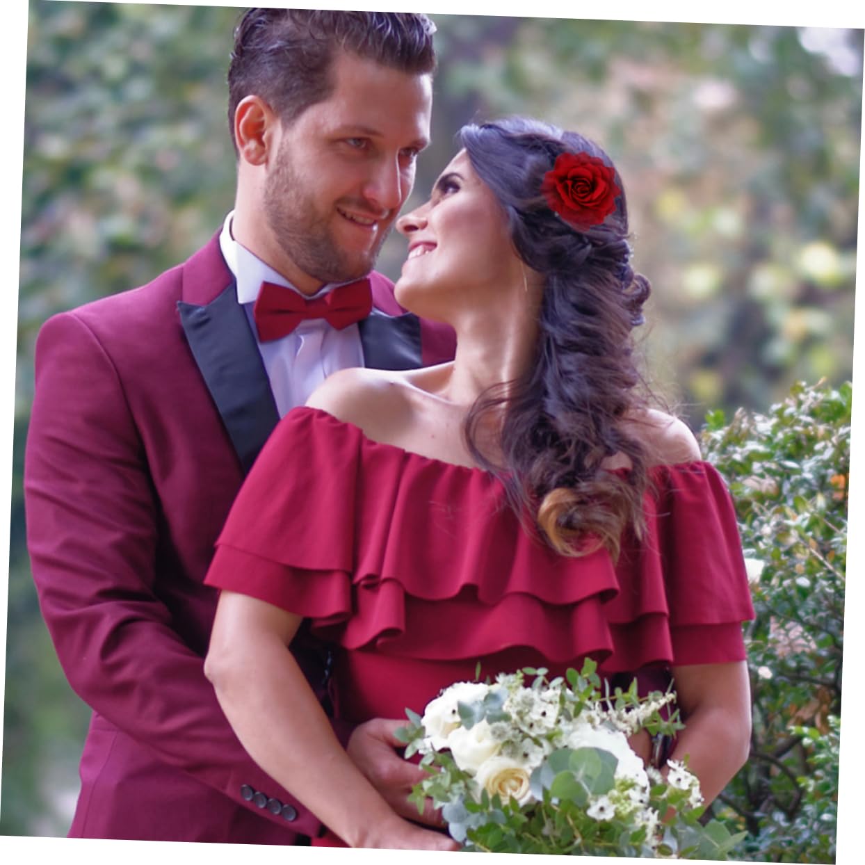 POPETPOP 30piezas Horquillas De Flor Rosa Para Novias Accesorios De Boda Elegantes y Delicados Adornos De Playa