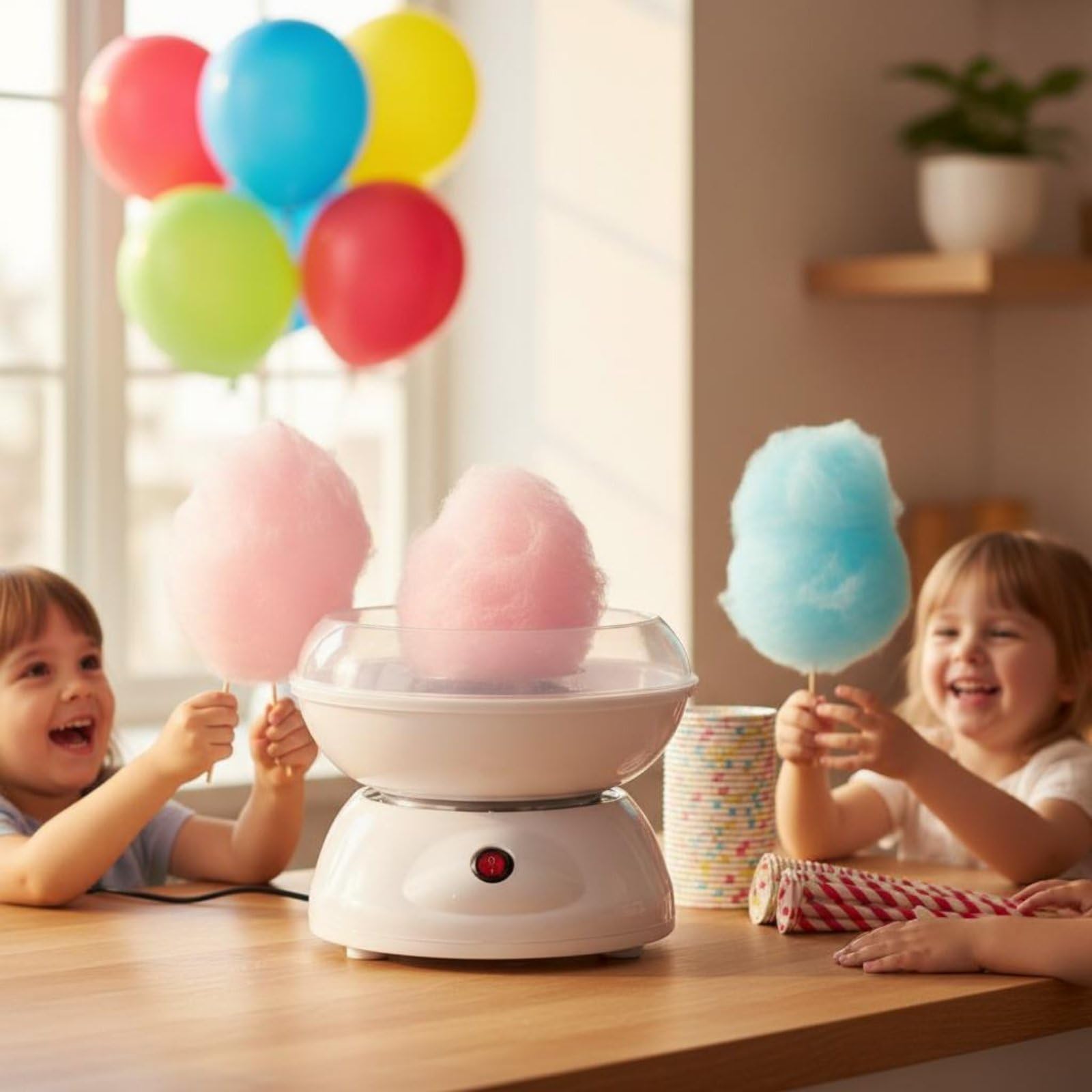 Easy to Use Cotton Candy Appliance Great Gift Home Cott | Easy to Use Cotton Candy Appliance Great Gift Home Machine DIY Sugar Twister for Children Parties Pink 110V Us-image-26