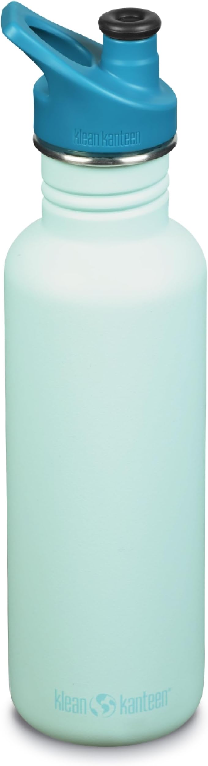 Klean Kanteen Classic Water Bottle with Sport Cap - Reusable Water Bottle for Hiking, Biking & Gym - Dishwasher-Safe & BPA-Free - Blue Tint, 27 oz