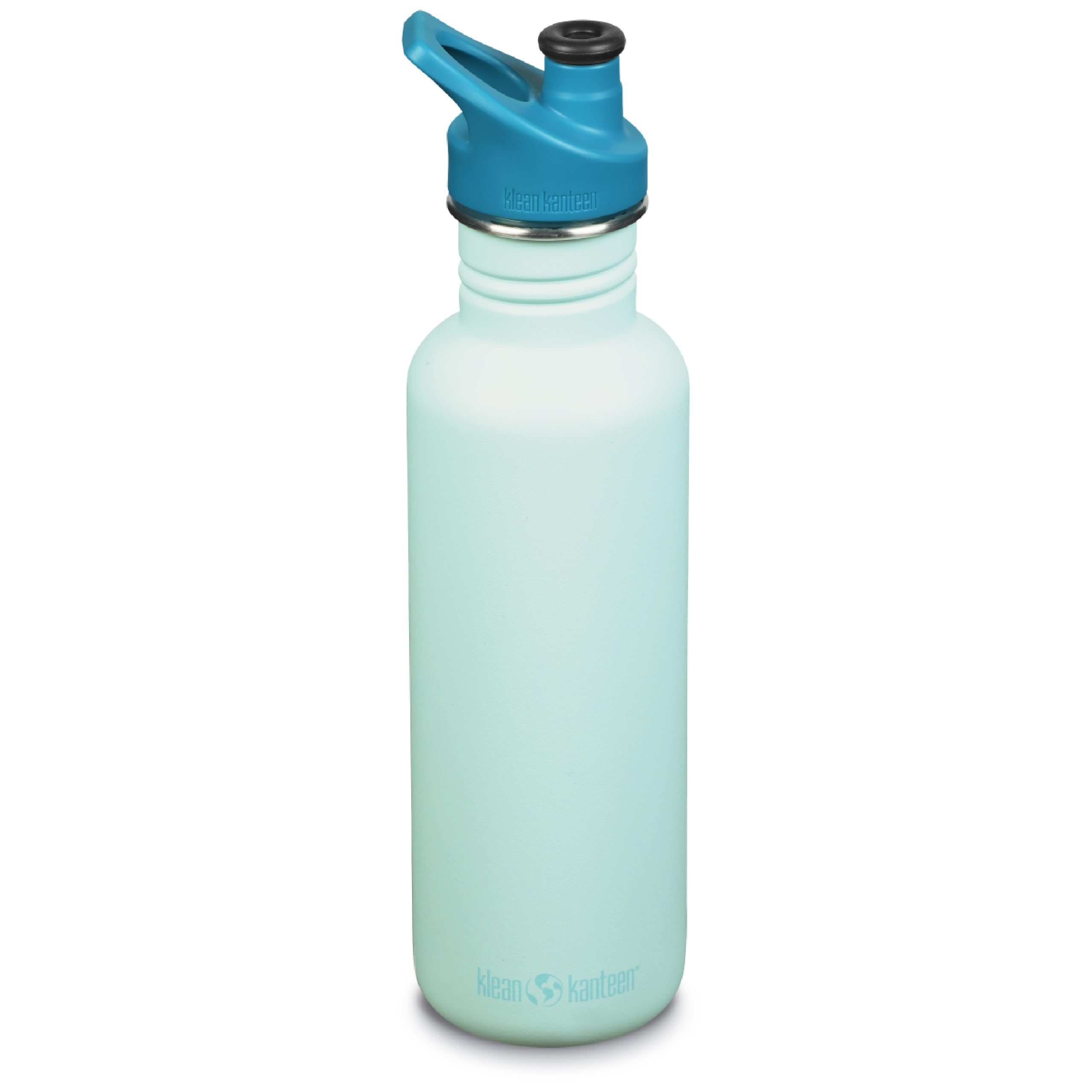 Klean Kanteen Classic Water Bottle with Sport Cap - Reusable Water Bottle for Hiking, Biking & Gym - Dishwasher-Safe & BPA-Free - Blue Tint, 27 oz
