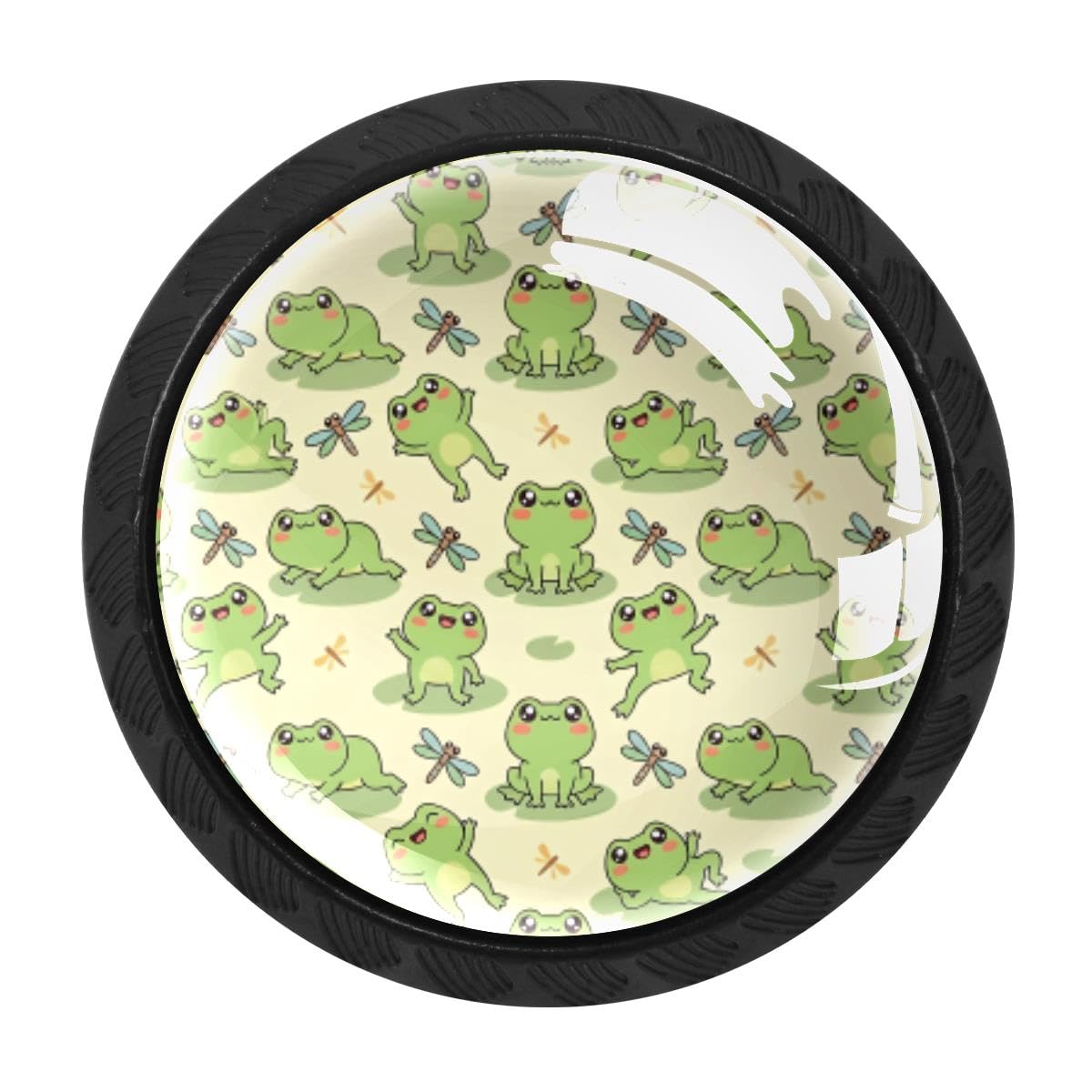 HEOEH 4 PCS Kitchen Cabinet Knobs, Frogs Drawer Knobs Dresser Handles