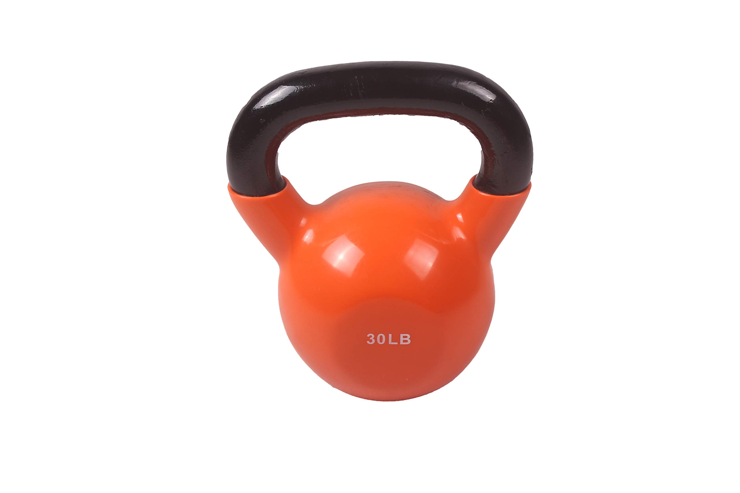 POWERT Vinyl Coated Cast Iron Kettlebell Weight 5/10/15/20/25/30/35/40/45/50 lbs-Single
